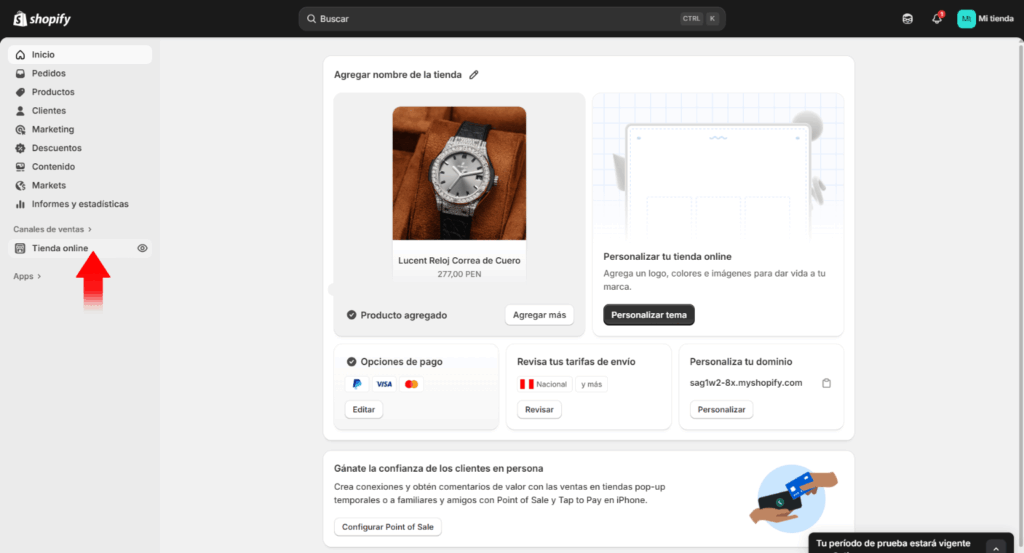 Personalizar Tienda